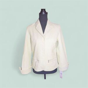 NWT i.e. Light Green Leather Jacket sz S‎
